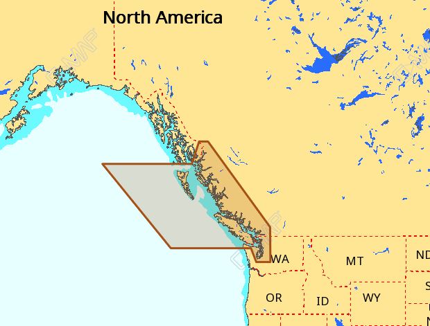 C-map Na-m025 Max Wide Microsd Canada West Including Puget Sound