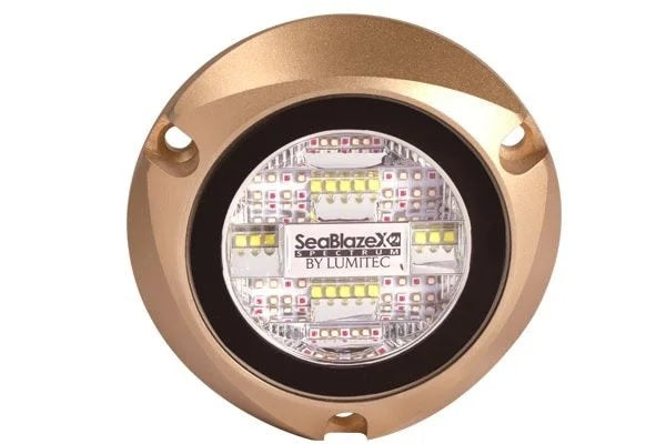 Lumitec Seablaze X2 Spectrum Rgbw Led Surface Mount Bronze Housing 12/24v